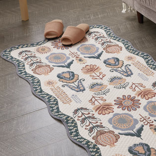 리즈_오렌지 자카드 쇼파매트 3인 65x170cm