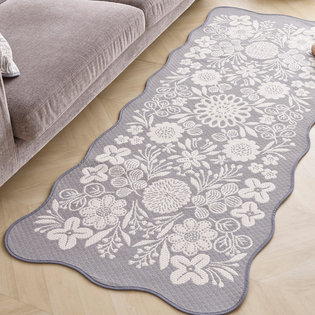 퓨리_그레이 자카드 쇼파매트 4인 65x240cm