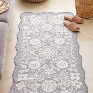 퓨리_그레이 자카드 쇼파매트 3인 65x170cm