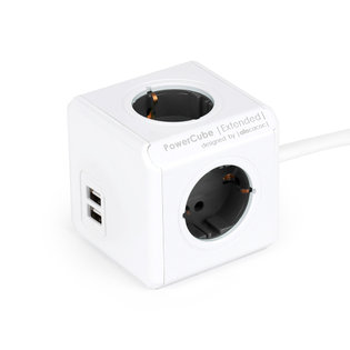 파워큐브 익스텐디드 화이트 USB 4구 3M 디자인 멀티탭