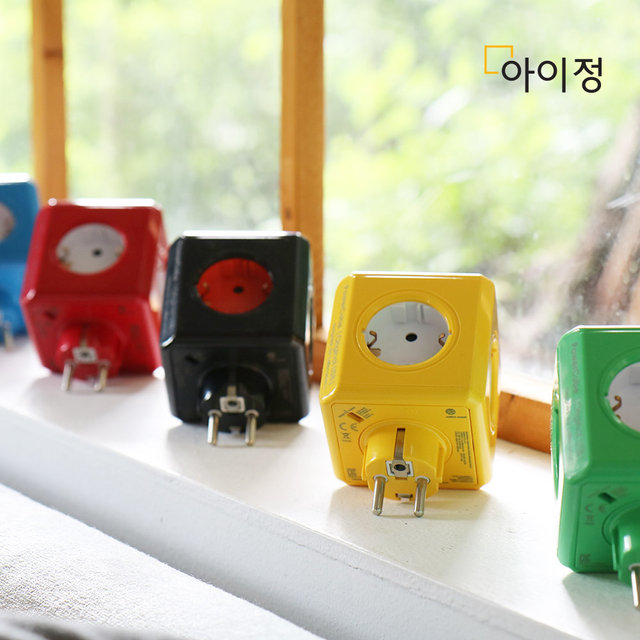 파워큐브 오리지널 올컬러 블루 멀티탭 콘센트