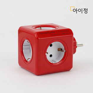 파워큐브 오리지널 올컬러 레드 멀티탭 콘센트