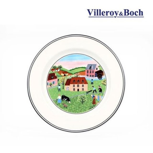 디자인나이프 브레드 플레이트 17cm_6종1택(경작,소녀와염소,마을,만남,밭농사,결혼)