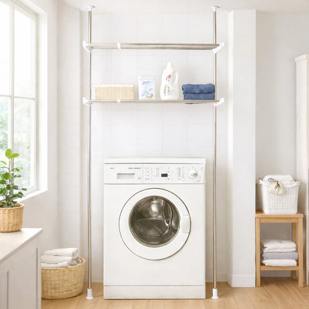 보노 접이식 세탁기 베란다 선반 2단