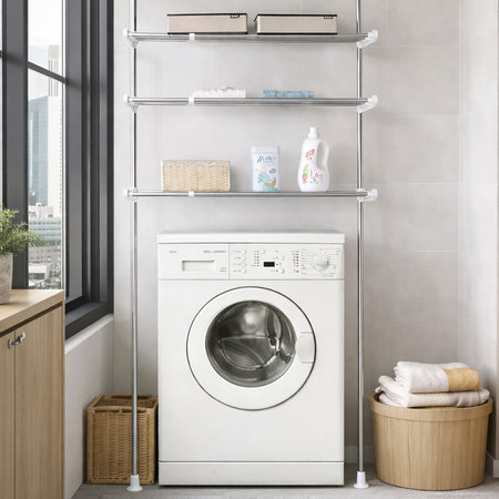 보노 접이식 세탁기 베란다 선반 3단