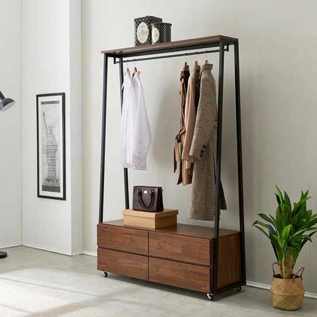 아이앤 레버티 1200 2단서랍 이동식 행거 SY