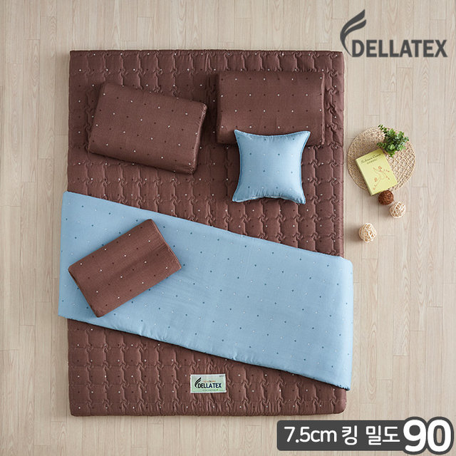 밀도90 천연 라텍스매트 7.5cm 킹 에스토모카