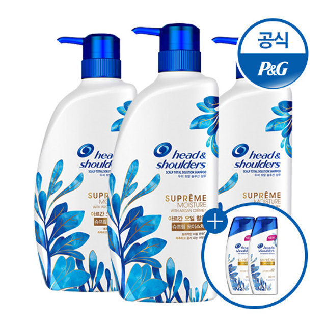 XXX사용안함 XXX 슈프림 샴푸750ml 3개+샴푸80ml 2개 증정[HM24*3][BO795*2]