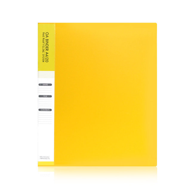 A4 20매 링 클리어화일 노랑(속지추가가능)