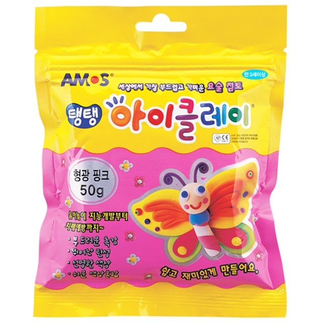 아이클레이50g 형광핑크 (아모스)