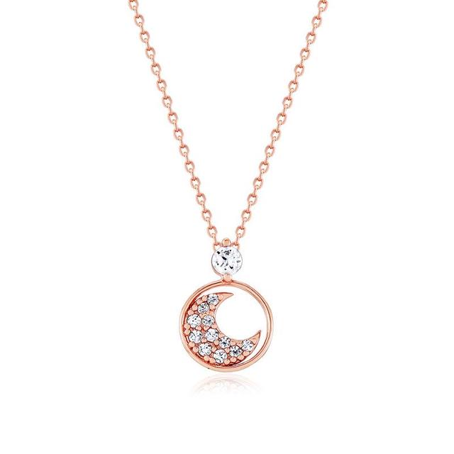 [NeeGee]Black label 14K PINK GOLD 크레센트문 목걸이