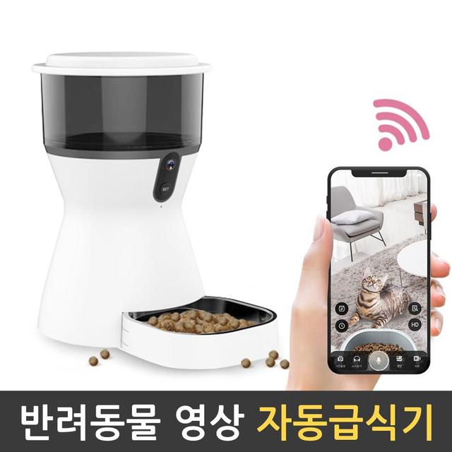 펫트리 petree 반려동물 영상 자동 급식기 화이트