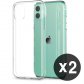  1+1 에어클로 아이폰11 핸드폰 투명 하드 케이스 (2개)
