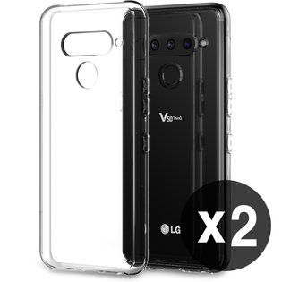 1+1 에어클로 LG V50 핸드폰 투명 케이스 (2개)