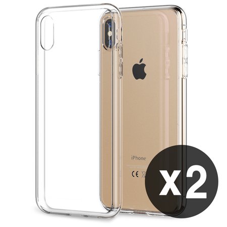  1+1 에어클로 아이폰XS MAX 핸드폰 투명 케이스 (2개)