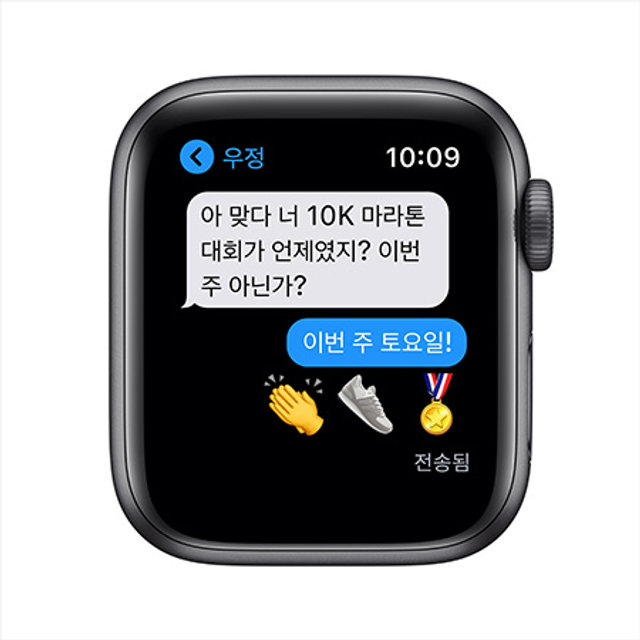 애플워치 SE Nike GPS 40mm 스페이스그레이 알루미늄 케이스 안드라사이트블랙나이키스포츠밴드