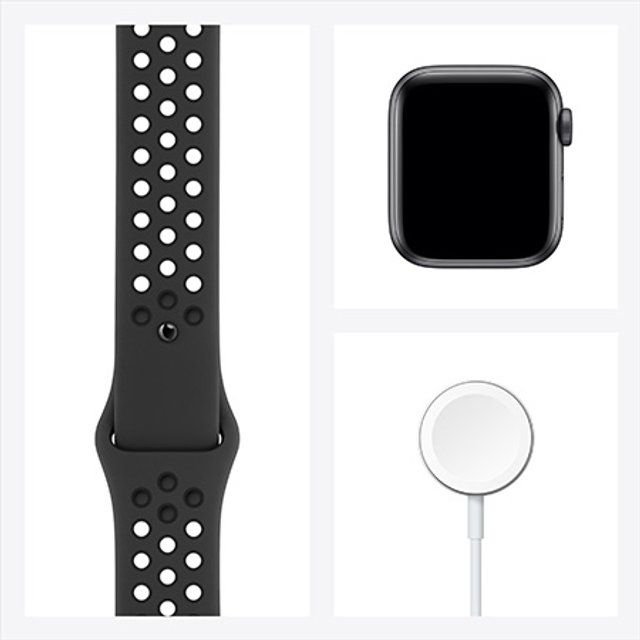 애플워치 SE Nike GPS 40mm 스페이스그레이 알루미늄 케이스 안드라사이트블랙나이키스포츠밴드