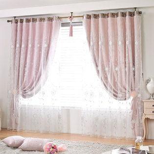 미에라 아일렛 암막커튼(540x230)(봉+설치부속) 핑크