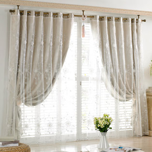 미에라 아일렛 암막커튼(620x230)(봉+설치부속) 베이지