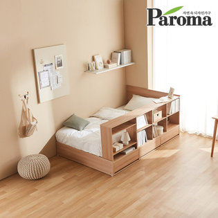 큐브 책장형 수납침대 슈퍼싱글 20T라텍폼스 매트리스포함