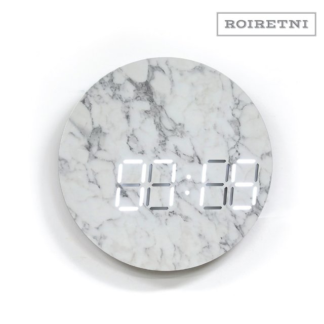 룬클락 마블 Roon Marble LED 벽시계 (전선색상 반투명 3m)