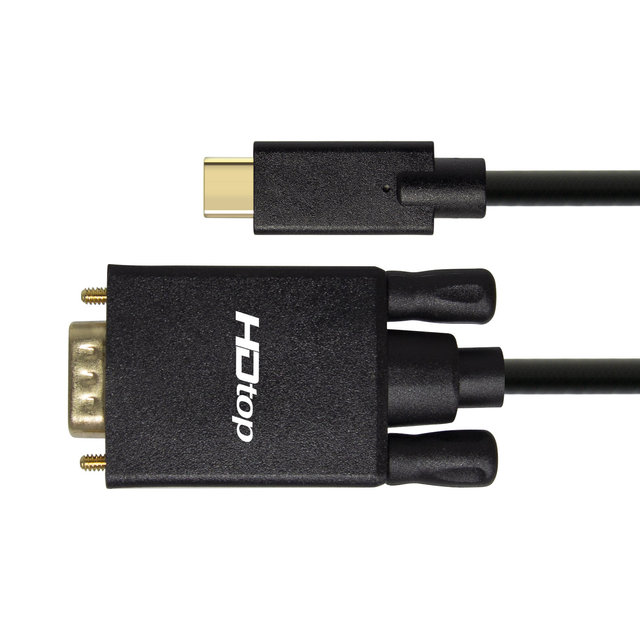USB C타입 TO VGA 케이블 RGB 1.8M HT-3C008