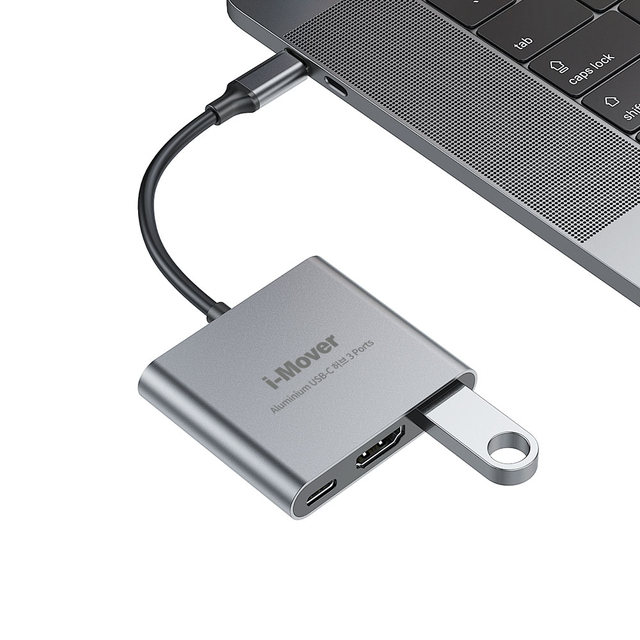 [아이무버] USB-C타입 3in1 멀티허브 [그레이]