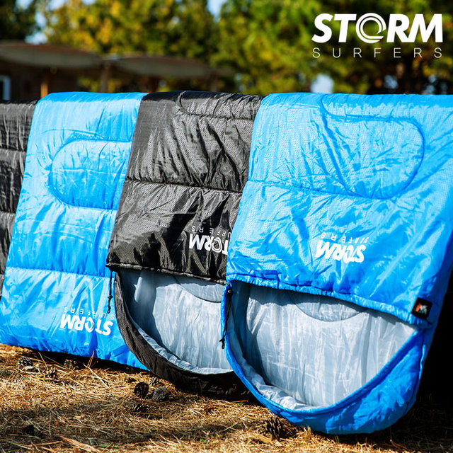 [판매종료고정-미운영코드]  스톰서퍼 후드형 블루 클래스 사계절 침낭