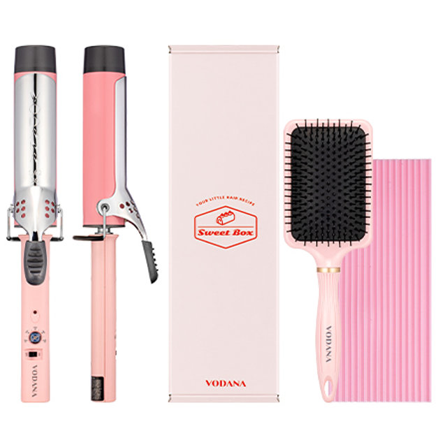 스위트박스 봉 고데기 세트 VSBC21M (36mm, 프리볼트, 핑크)