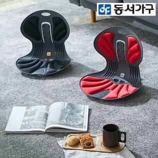 XXXXXX판매종료XXXXXX 동서가구 바른엔젤체어2 블랙 좌식의자 자세교정 등받이 1＋1세트 DF642775
