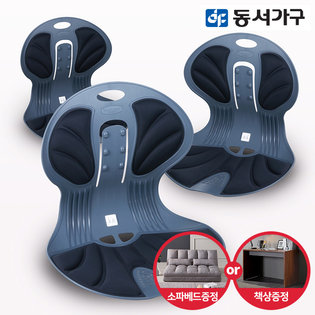 XXXXXX판매종료XXXXXX 동서가구 바른엔젤체어2 블랙 좌식의자 자세교정 등받이 2＋1세트 DF642776