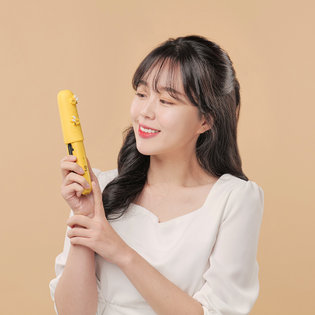 비블리 꿀벌 미니 고데기 CL-601 (무선, 옐로우)