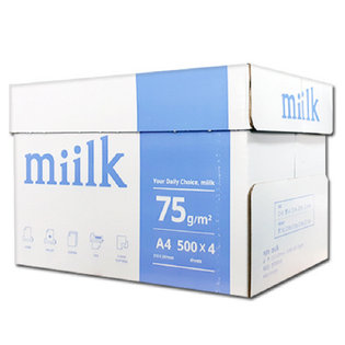 밀크 A4용지 75g 1박스(2000매) Miilk