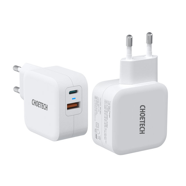 [CHOETECH] 초텍 PD 20W+QC 듀얼 C타입 충전기 PD5002