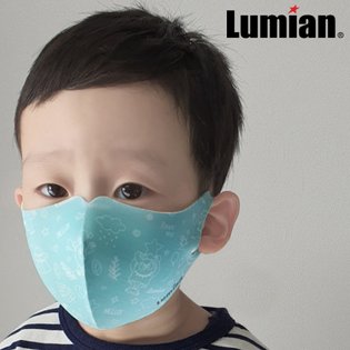빨아쓰는 아동 캐릭터 패턴 마스크/민트