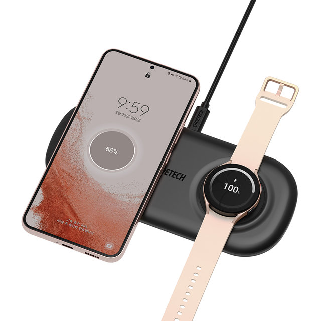 H 초텍 2in1 갤럭시 고속 무선 충전 패드 T570-S
