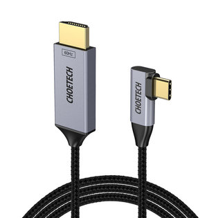 H 초텍 L자형 C타입 to HDMI 패브릭 케이블(1.8m) XCH-1803BK