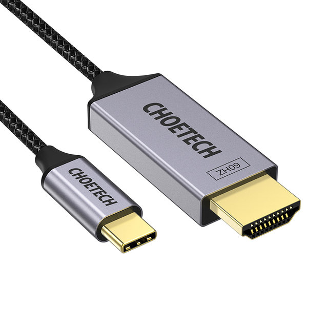 H 초텍 C타입 to HDMI 패브릭 케이블(1.8m) XCH-1804BK