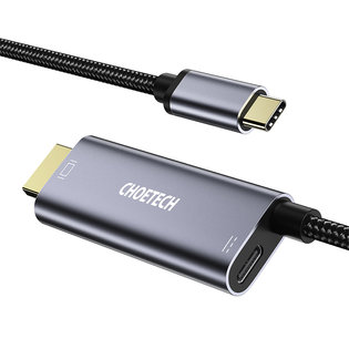 H 초텍 C타입 to HDMI + PD 케이블 (1.8m) XCH-M180-GY-V1