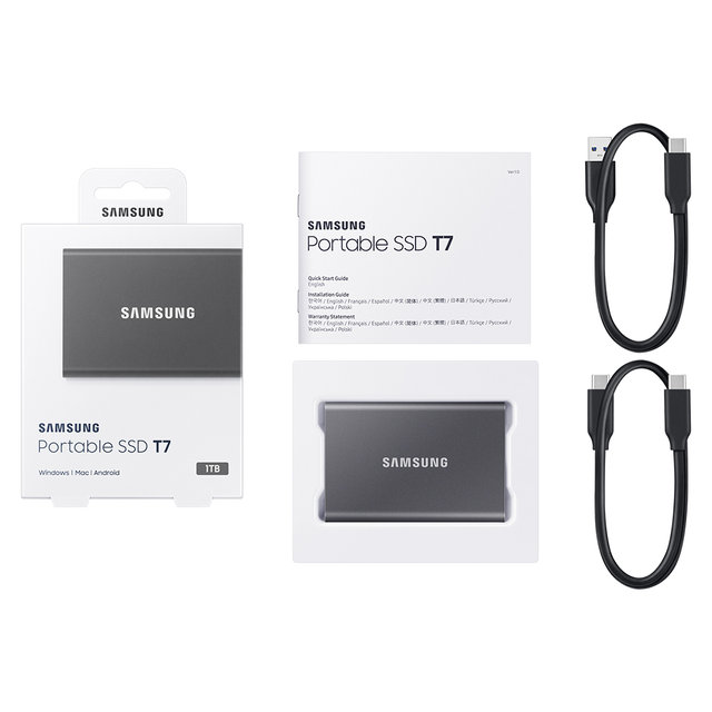포터블 외장SSD T7 1TB 타이탄그레이 MU-PC1T0T/WW (정품)