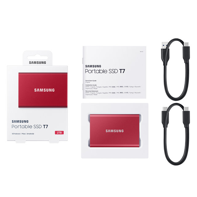 포터블 외장SSD T7 2TB 메탈릭레드 MU-PC2T0R/WW (정품)