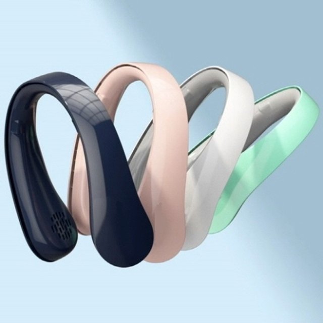 VN7-AIRCOOL 날개없는 넥밴드 선풍기 목풍기 화이트