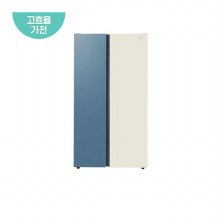 [배송지역한정] 양문형 냉장고 WWRK848ESGBB1 [830L, 블루베이지]