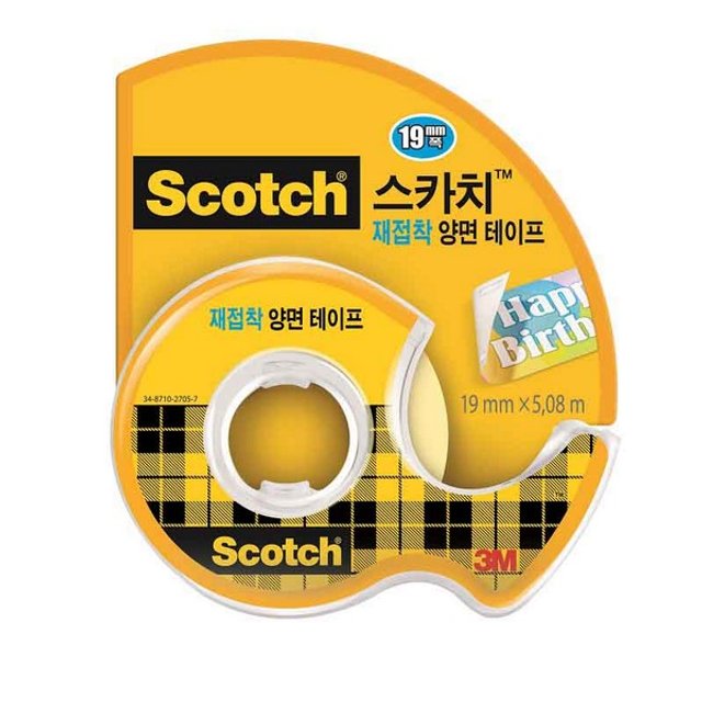 3M 스카치재접착양면테이프 238(19mmx5.08M)