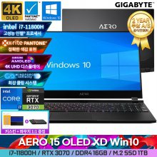 에어로 15 OLED XD Win10 노트북 11세대 i7- 11800H 16GB 1TB RTX 3070 Win10 39.62cm (블랙)