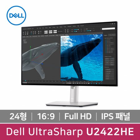 [공식총판] Dell 울트라샤프24 USB-C 허브모니터 U2422HE/FHD/이더넷