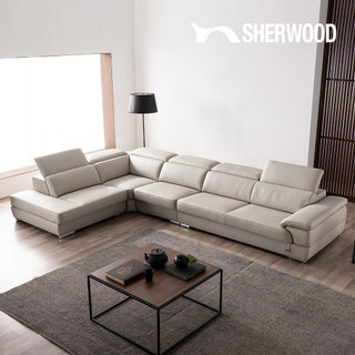 드레 8인 코너형 아띠잔 내추럴 천연통가죽 소파