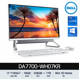DELL 인스피론 7700 올인원PC DA7700-WH07KR[i7-1165G7/16GB/256GB+1TB/27형]