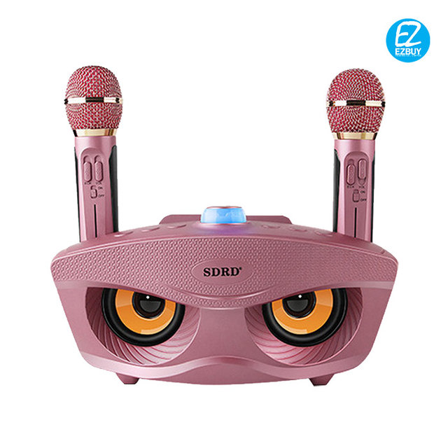 [해외직구] SDRD 블루투스 듀엣 노래방 마이크 핑크