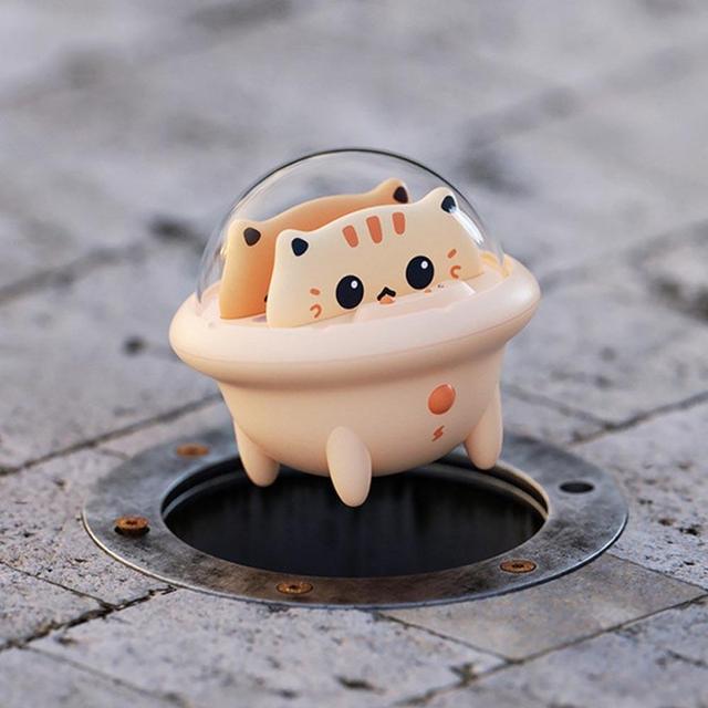 [해외직구] 귀여운 LED 캡슐 우주선 고양이 보조배터리